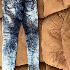 American Vintage Dark Blue Tie-Dye Skinny Jeans